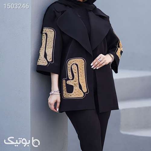 مانتو زنانه السانا مدل سلاله کد 147157 مشکی 02 2023