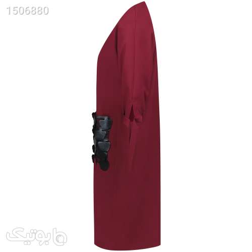 مانتو زنانه مدل کیمونو زرشکی 02 2023