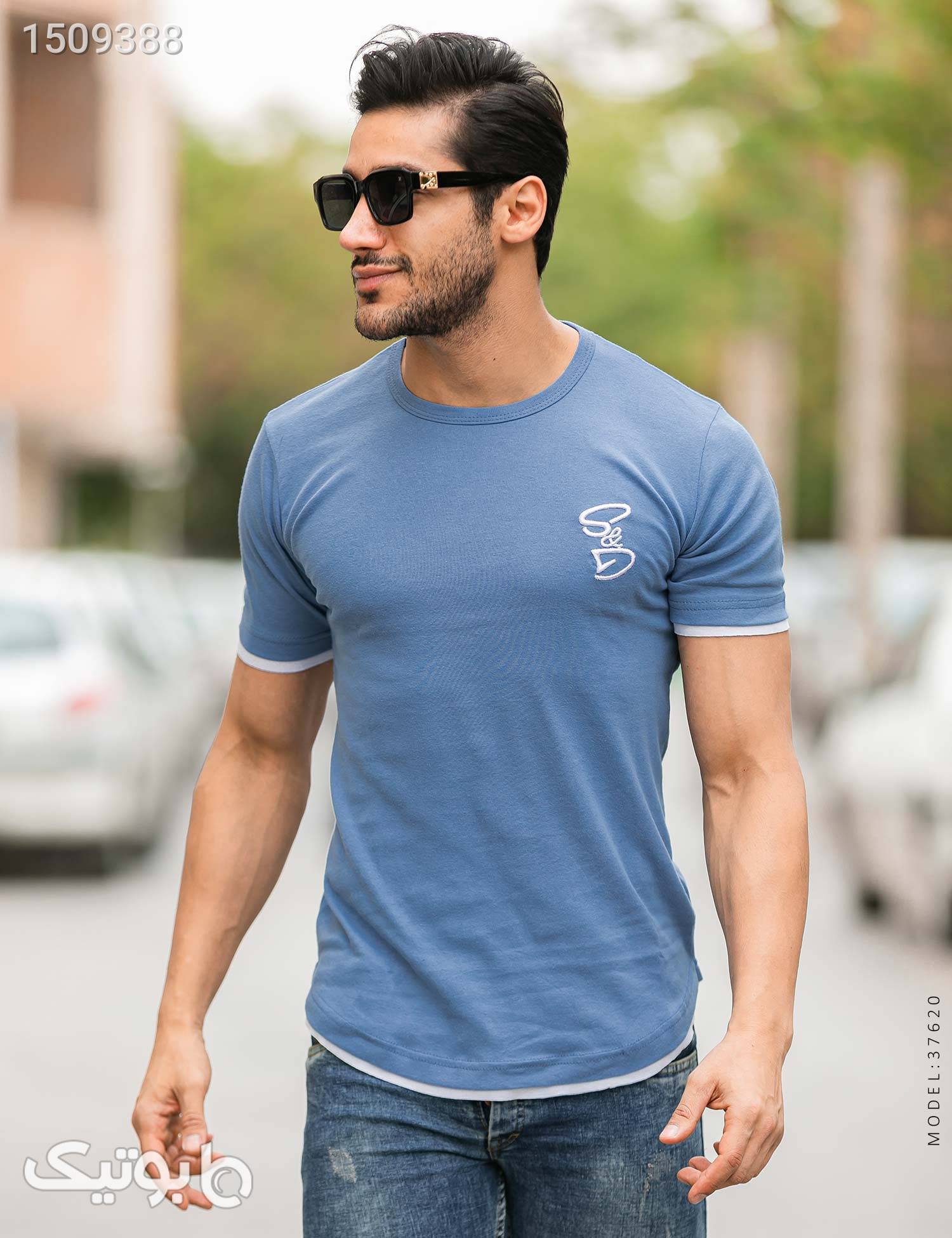 تیشرت مردانه DG مدل 37620 آبی تی شرت و پولو شرت مردانه