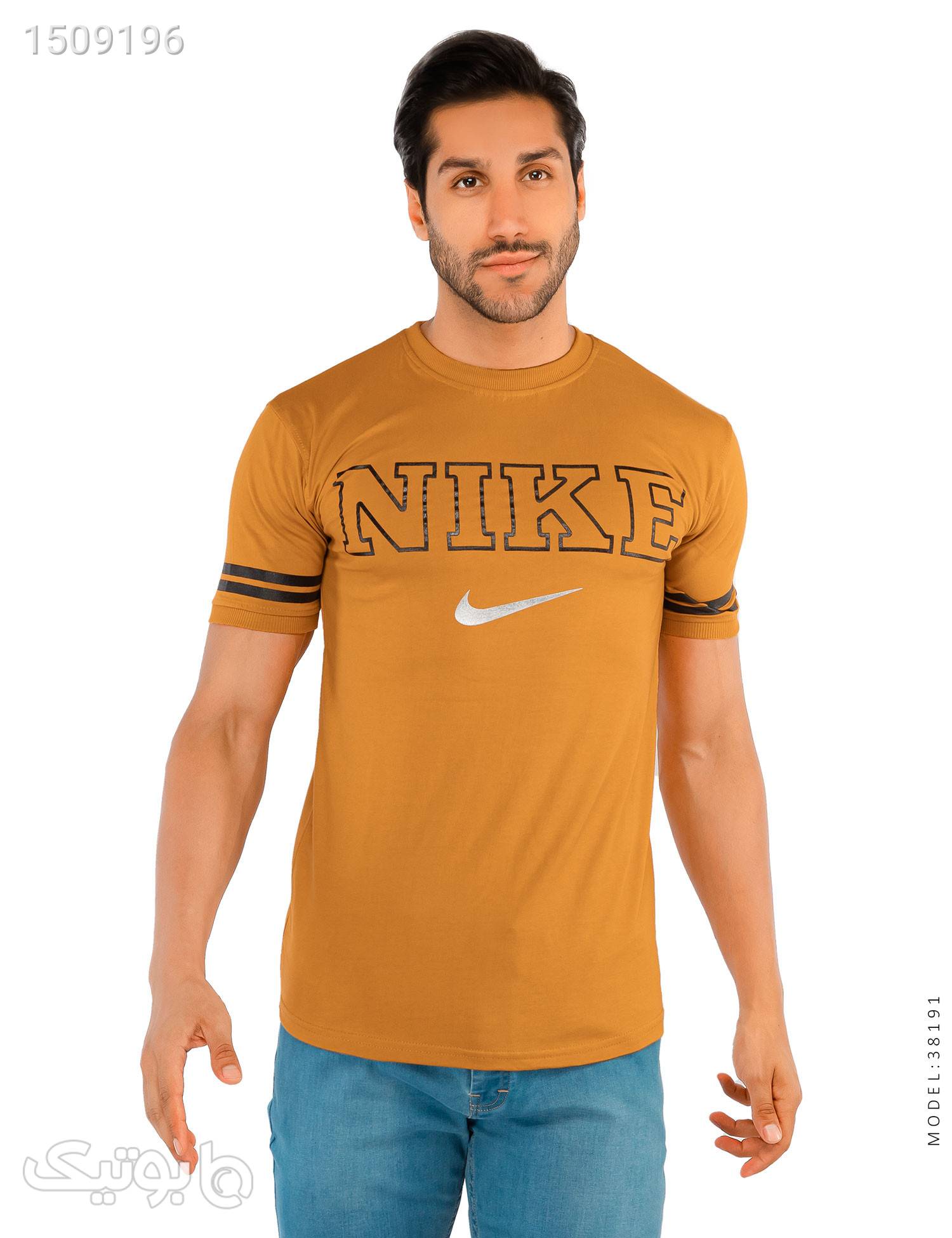 تیشرت مردانه یقه گرد Nike مدل 38191 زرد تی شرت و پولو شرت مردانه