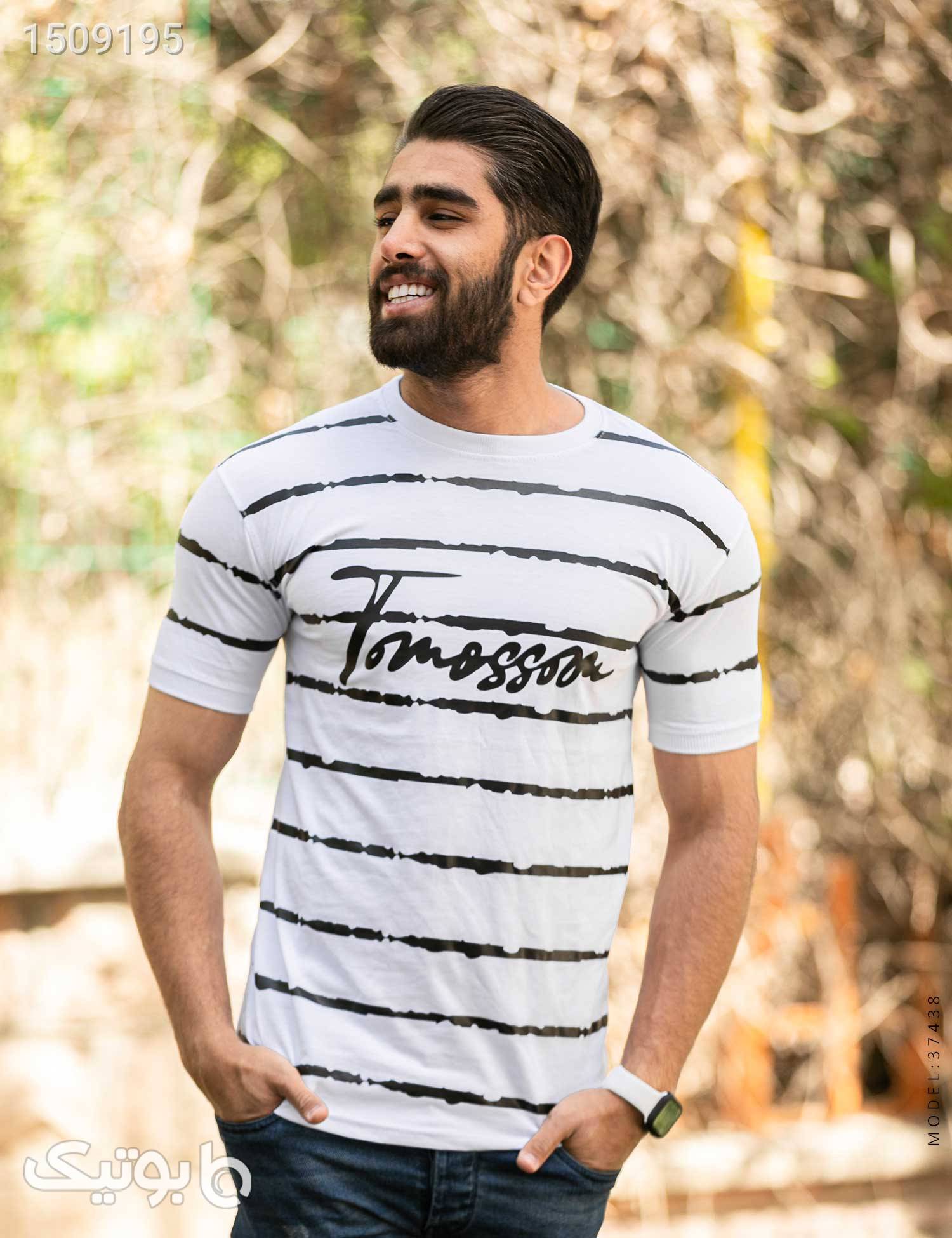 تیشرت مردانه یقه گرد Rayan مدل 37438 سفید تی شرت و پولو شرت مردانه