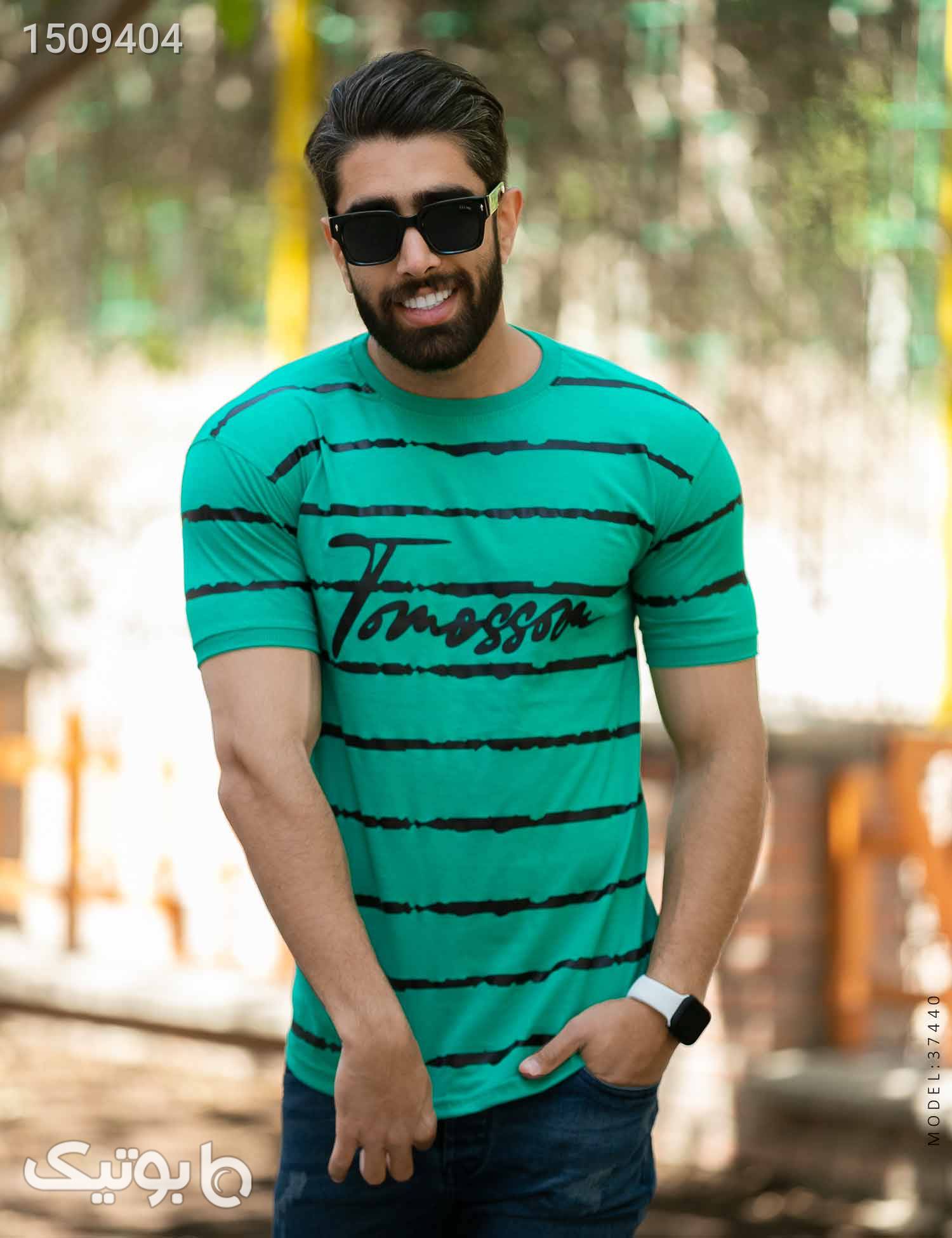 تیشرت مردانه یقه گرد Rayan مدل 37440 سبز تی شرت و پولو شرت مردانه