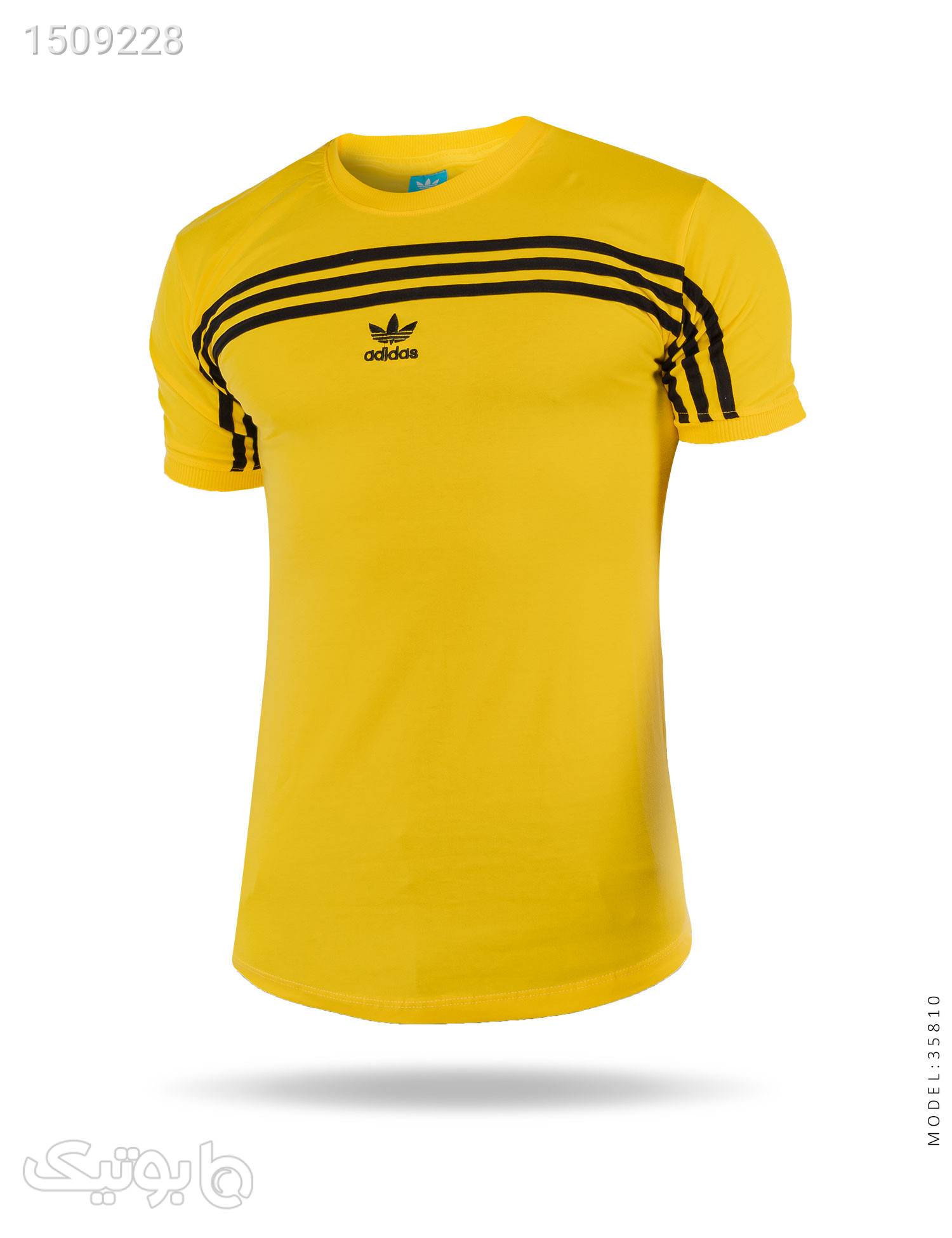 تیشرت یقه گرد مردانه Adidas مدل 35810 زرد تی شرت و پولو شرت مردانه