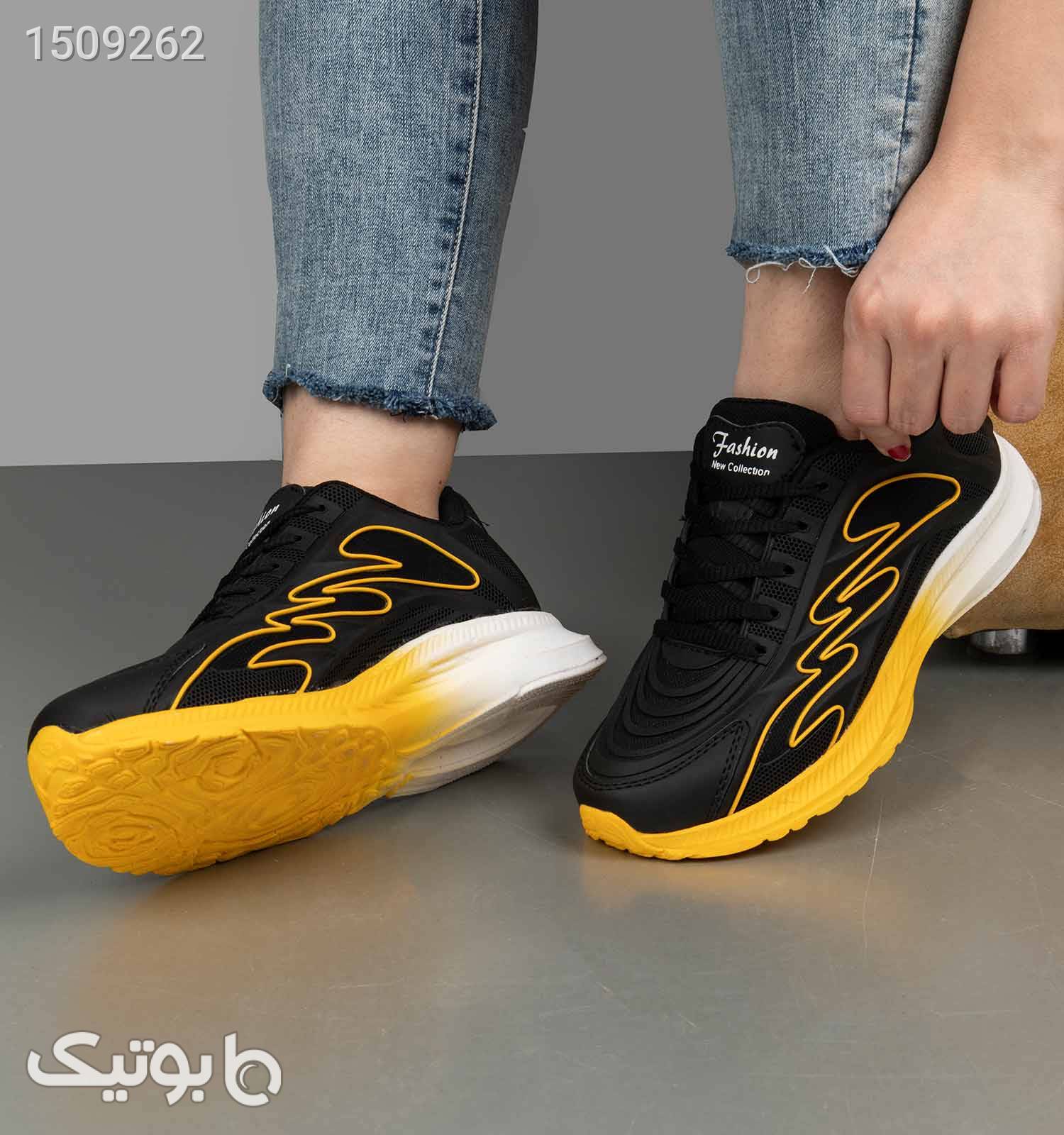 کفش ورزشی زنانه Alma مدل 35523 زرد كتانی زنانه