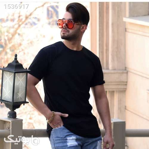 تیشرت مشکی ساده نخ پنبه مشکی 02 2023
