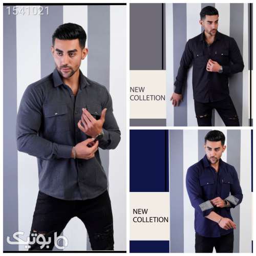 پیراهن اسپرت پارچه پشمی ترککد۸۷ مشکی 02 2023