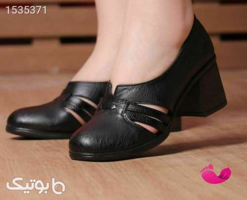 کفش زنانه چرم شیک مشکی 02 2023