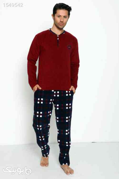 لباس راحتی پلار چاپی مردانه بخش زرشکی برند Pijamaevi کد 1701042790