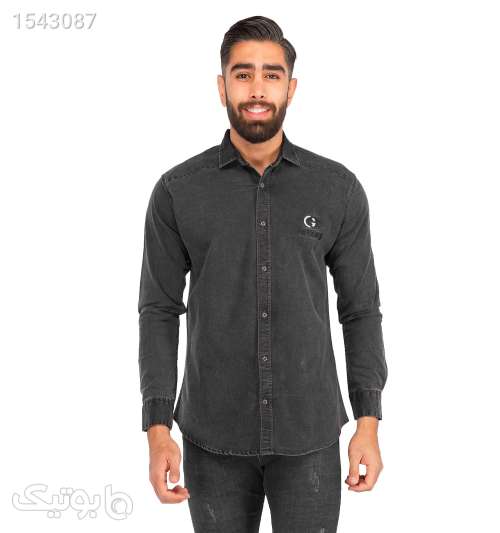 پیراهن اسپرت مردانه آستین بلند لی ساده Gucci مدل 40099 مشکی 02 2023
