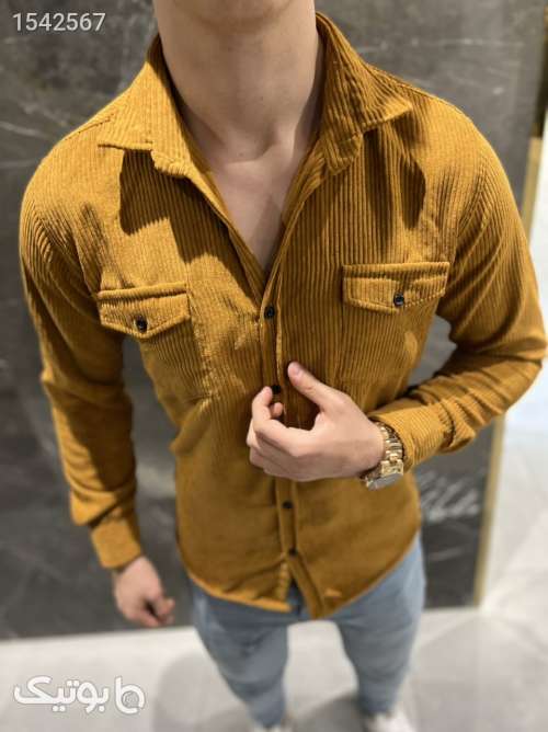 پیراهن مخمل کبریتی شتری نارنجی 02 2023