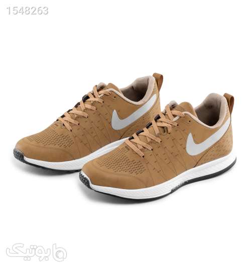 کفش اسپرت مردانه Nike چرم مصنوعی بند دار مدل 41052 قهوه ای 02 2023