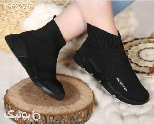 کتونی دخترانه جورابی بالنسیاگا مشکی 02 2024