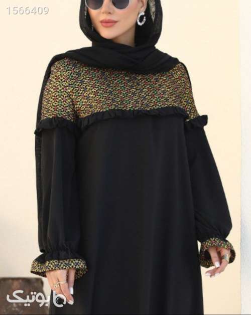 مانتو عبایی  مشکی 02 2024