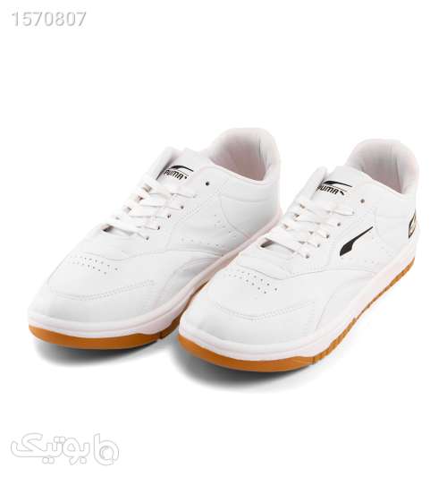 کفش اسپرت Puma مردانه سفید بندی چرم مصنوعی مدل 43362 سفید 02 2024