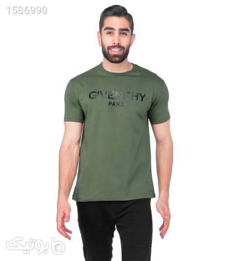 تیشرت Givenchy یقه گرد مردانه ساده مدل 44603 سبز 03 2024