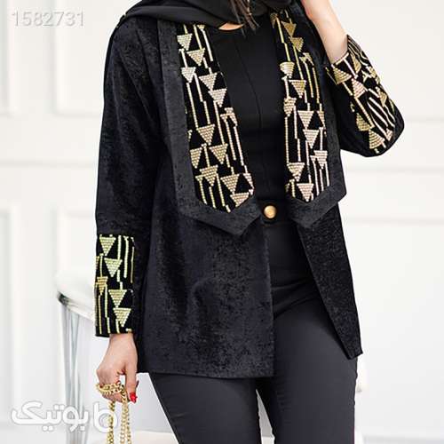 مانتو کتی زنانه مدل نیاز کد 174157 مشکی 03 2024