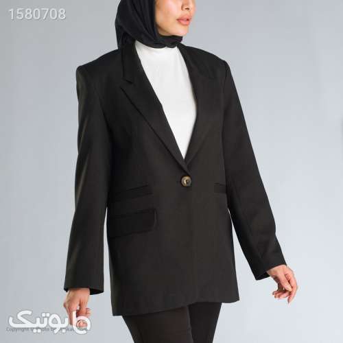 مانتو کتی زنانه گردیه مدل 312124 رنگ مشکی مشکی 03 2024