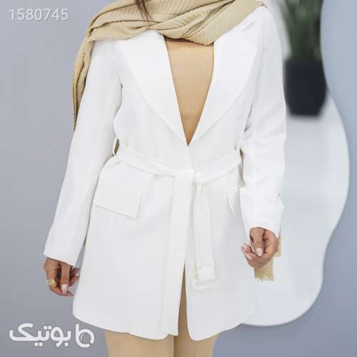 مانتو کتی زنانه السانا مدل همتا کد 159735 سفید 03 2024