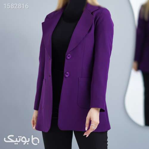 مانتو کتی زنانه مدل بنیتا کد 158036 بنفش 03 2024