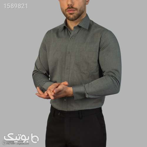 پیراهن آستین بلند مردانه مدل فلورا آکسفورد 102 سبز 03 2024