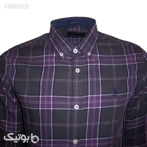 پیراهن آستین بلند مردانه مدل چهارخانه مشکی 03 2024