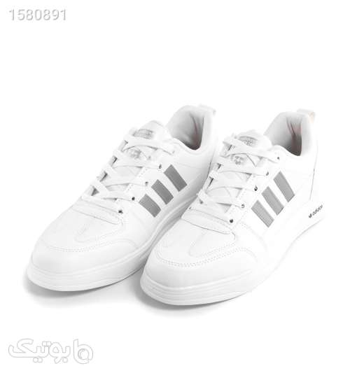 کفش اسپرت Adidas مردانه سفیدبندی مدل 43676 سفید 03 2024