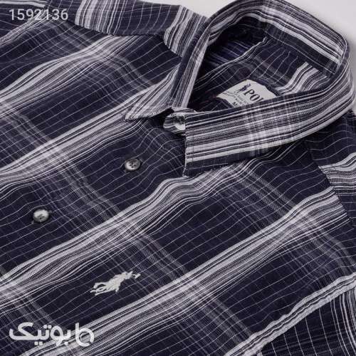 پیراهن آستین کوتاه مردانه مدل نخ پنبه چهارخانه کد 329003052رنگ آبی نفتی مشکی 03 2024