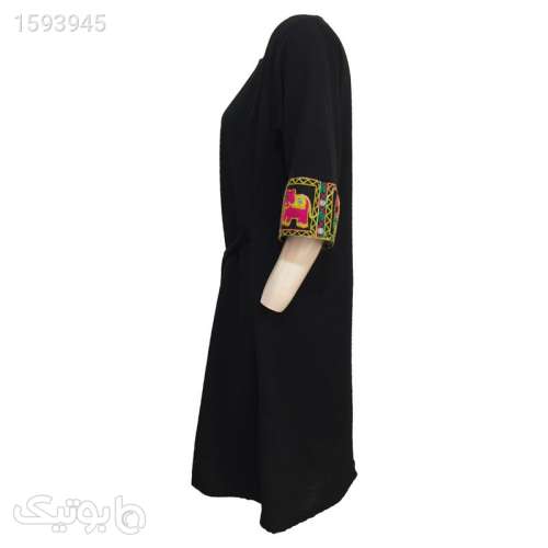 مانتو زنانه مدل نخی ابر و بادی سوزندوزی هندی کد tm2709 رنگ مشکی مشکی 03 2024