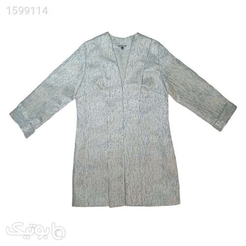 مانتو زنانه مدل ژاکارد 01 نقره ای 03 2024