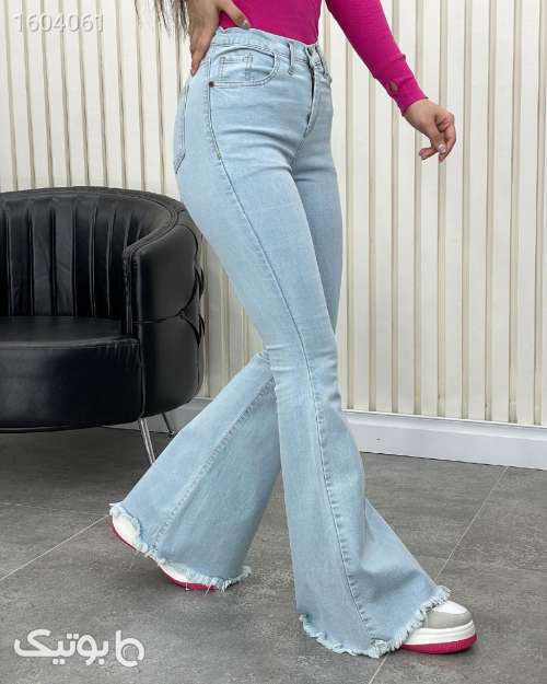 شلوار دمپا ریشدار جین  ارسال رایگان  مشکی 03 2024