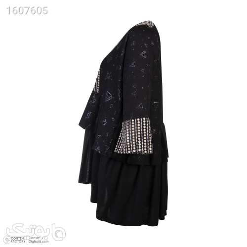 مانتو زنانه مدل 123 مشکی 03 2024