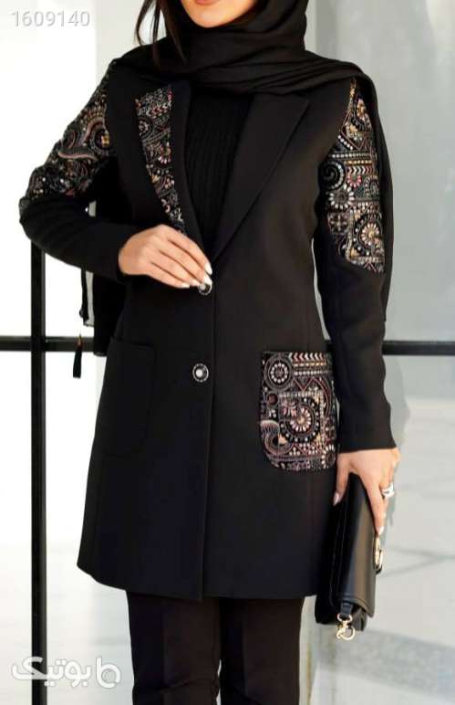 مانتو نوروزی مشکی 03 2024