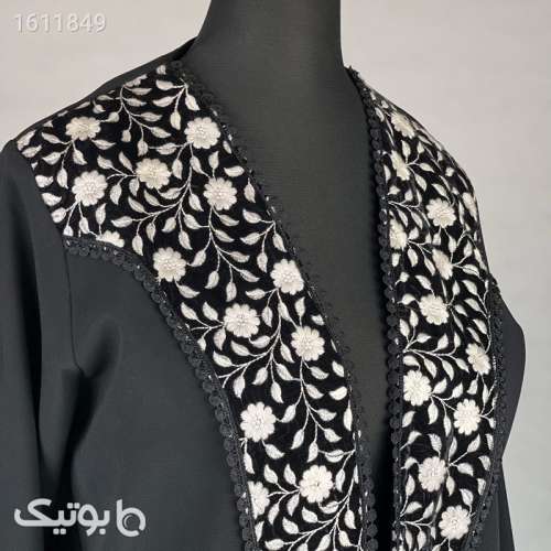 مانتو زنانه مدل مازراتی خرج کار هندی کد AK1086 مشکی 03 2025