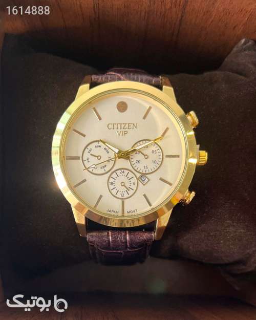 ساعت مردانه cttizen vip طرح ... قهوه ای 04 2025