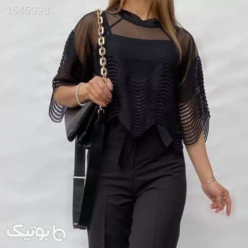 شومیز گیپور   مشکی 02 2023