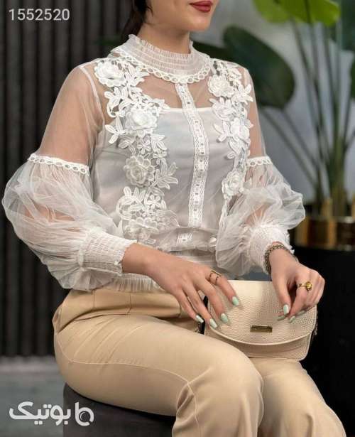شومیز گیپور مشکی 02 2023
