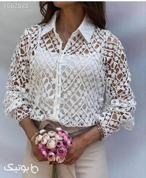 شومیز گیپور مشکی 02 2023