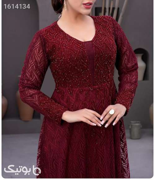 پیراهن مجلسی کارشده سبز 04 2025