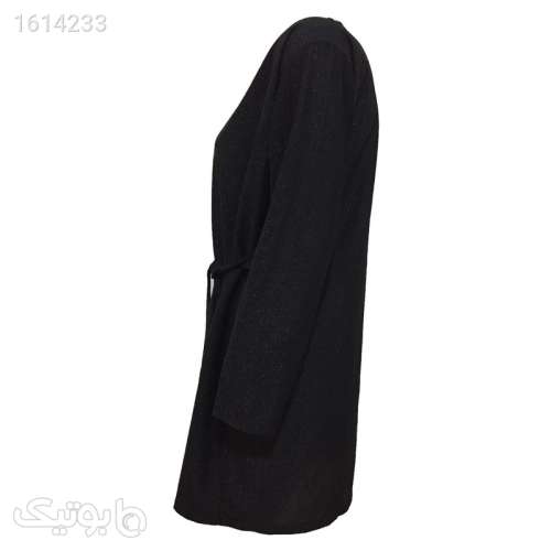 مانتو زنانه مدل قواره دار لمه کد d576 رنگ مشکی مشکی 04 2025