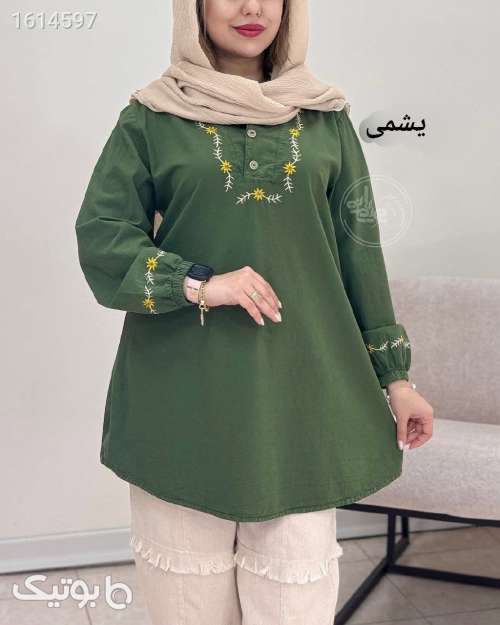 مانتوبهاری جدیدوشیک سبز 04 2025