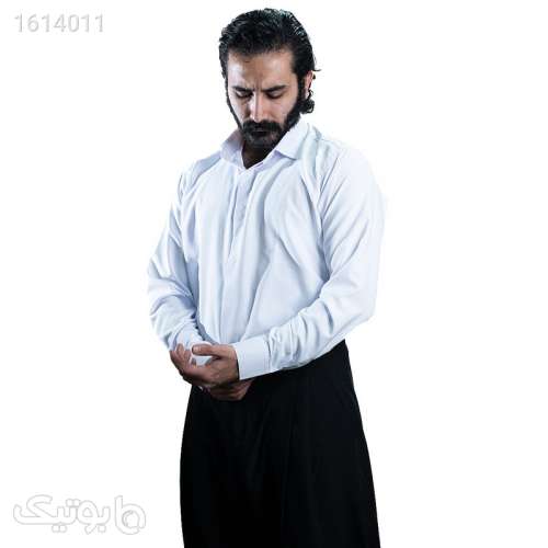 پیراهن آستین بلند مردانه کد 01 رنگ سفید سفید 04 2025