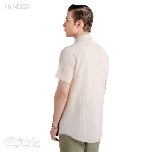 پیراهن آستین کوتاه یقه دکمه دار مردانه هوکانی مدل 1065027 کرم 04 2025