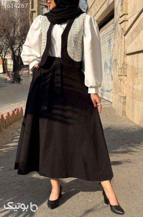 ژیله دامن خوشگل  مشکی 04 2025