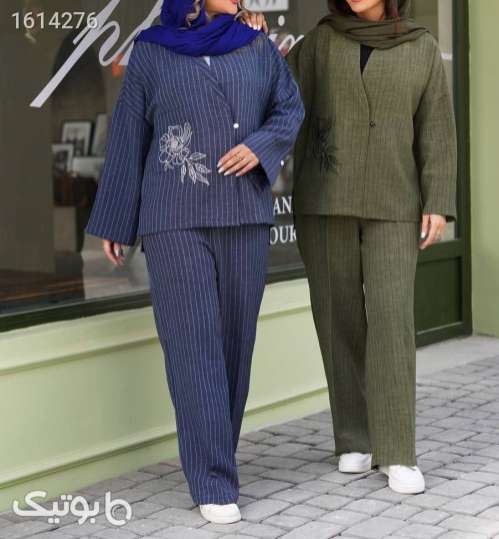 مانتوشلوارشیک وخفن دخترونه سبز 04 2025