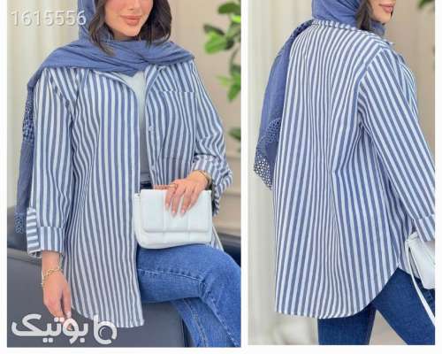 تونیک مانتویی خنک وسبک آبی 04 2025