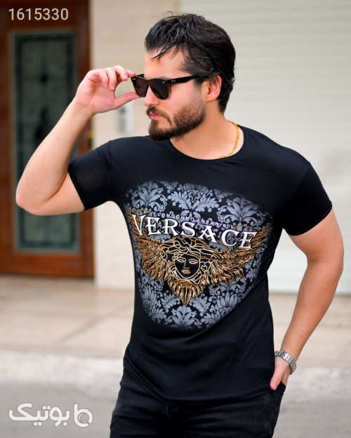 تیشرت مردانه Versace مدل Sig... مشکی 04 2025