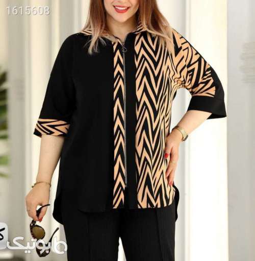 شومیز سایزبزرگ  مشکی 04 2025