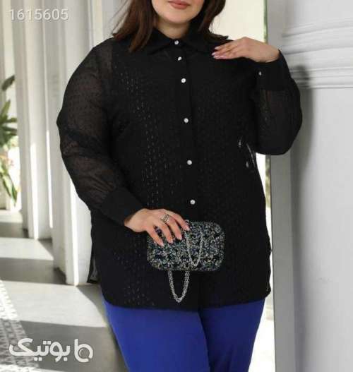 شومیز محرمی(سایزبزرگ) مشکی 04 2025