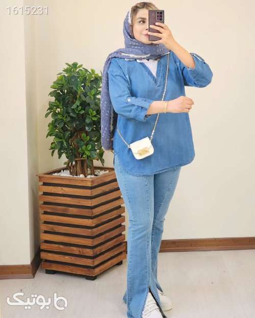 مانتو تابستانه  آبی 04 2025