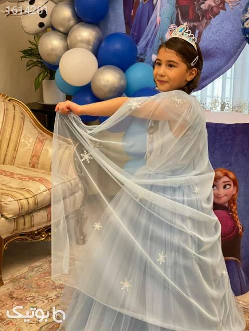 ست لباس السا با شنل و تاج . فیروزه ای 04 2025